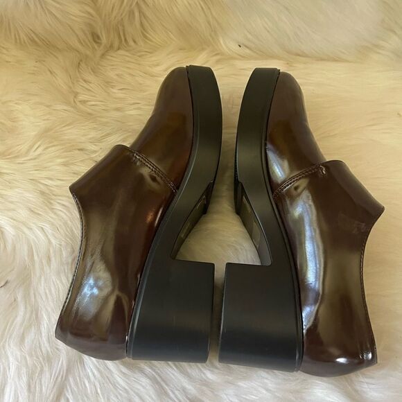 Herstyle Rosaliba Brown patent platform 2”block heels shoes side buckle … - Picture 3 of 13